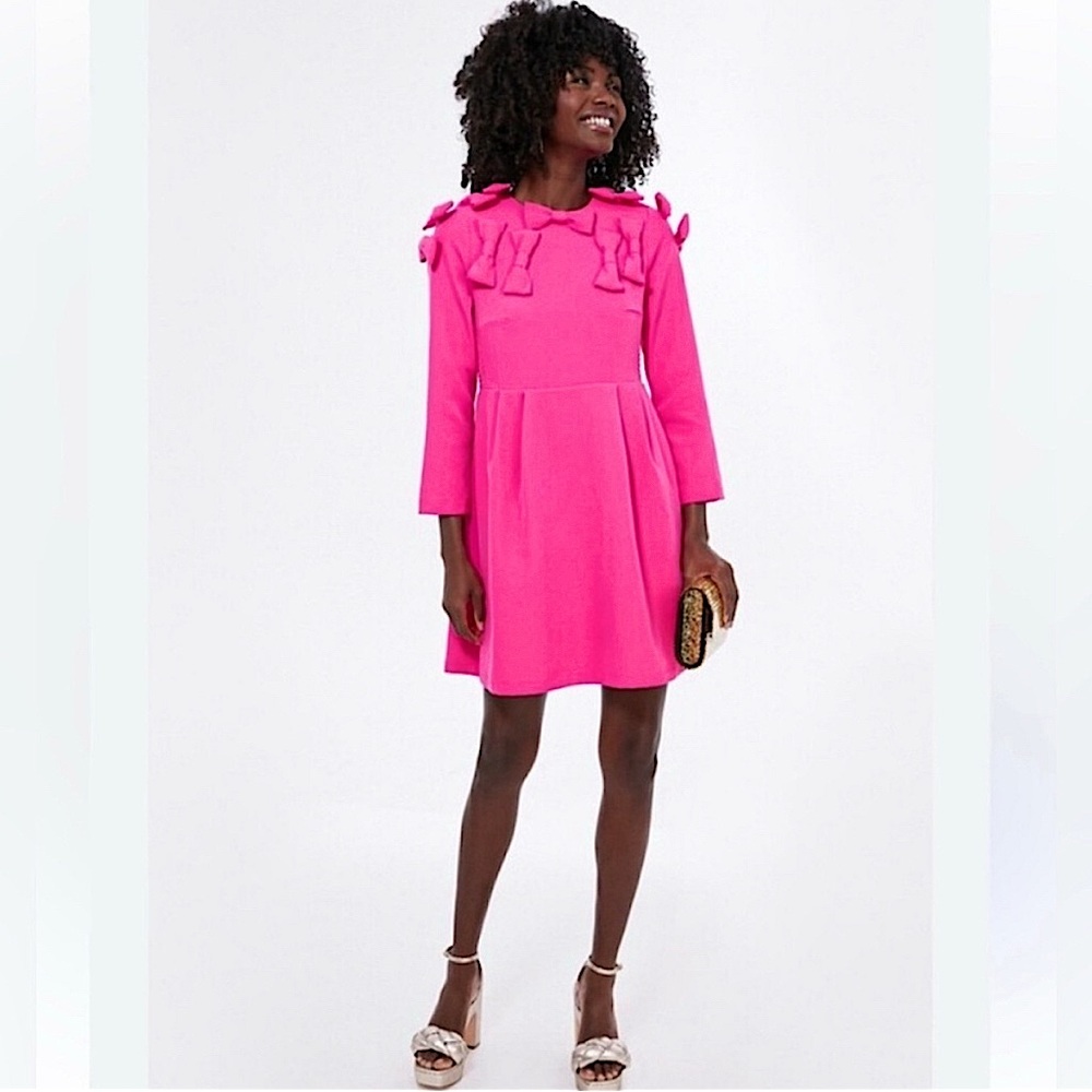 Tuckernuck x Cameran Wimberly Eubanks Hot Pink Bow Dress Size Medium NWT